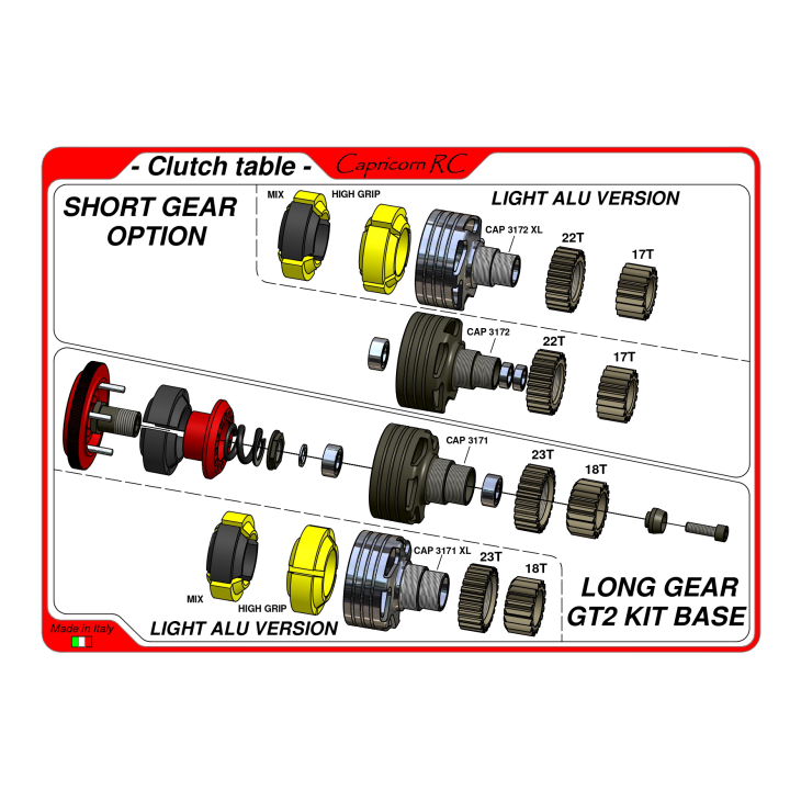 LAB GT2 CAMPANA FRIZIONE SHORT