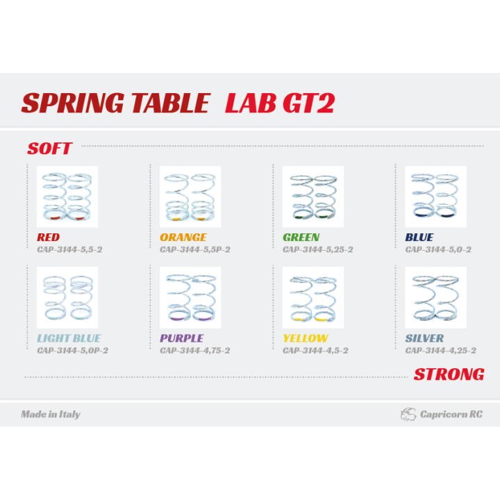LAB GT2 RED SHOCK SPRING 2Pcs