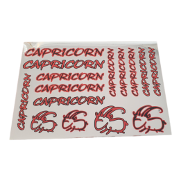 CAPRICORN MIRROR RED STICKERS