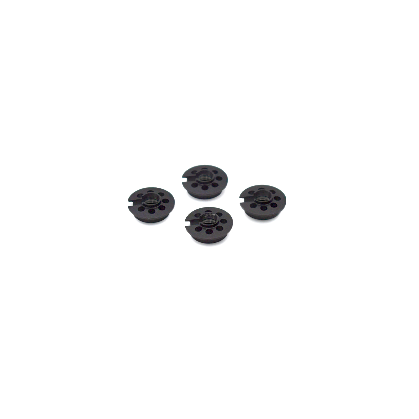 GUIDA MOLLA AMMORTIZZATORE  ALLUMINIO - 4 PZ - BLACK