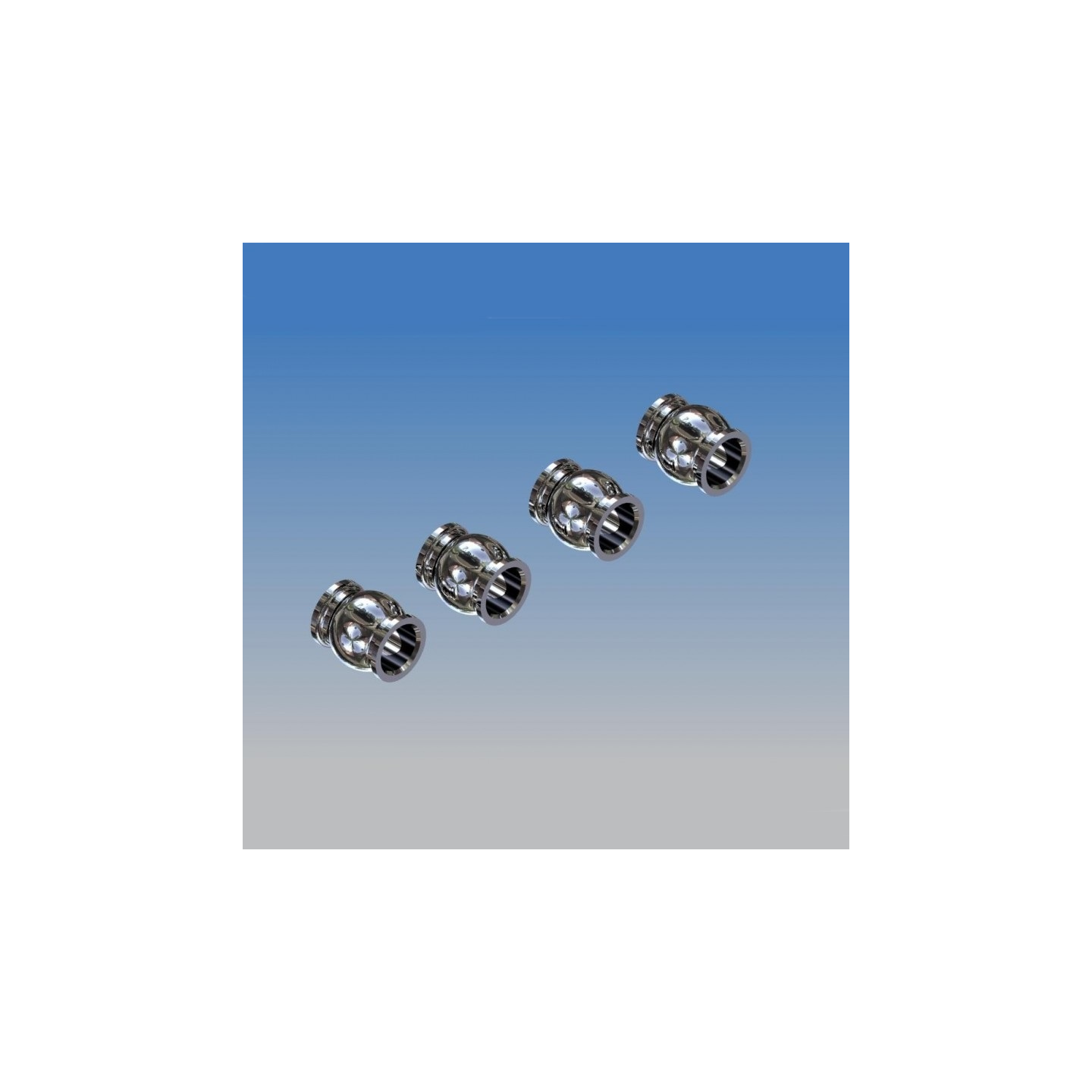 UNIBALL 4.9MM APERTO ALLUMINIO - 4PZ