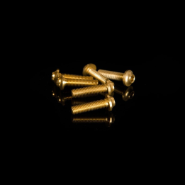 SCREW M3x12 SPECIAL BOTTOM HEAD 7075  - 6pcs -GOLD