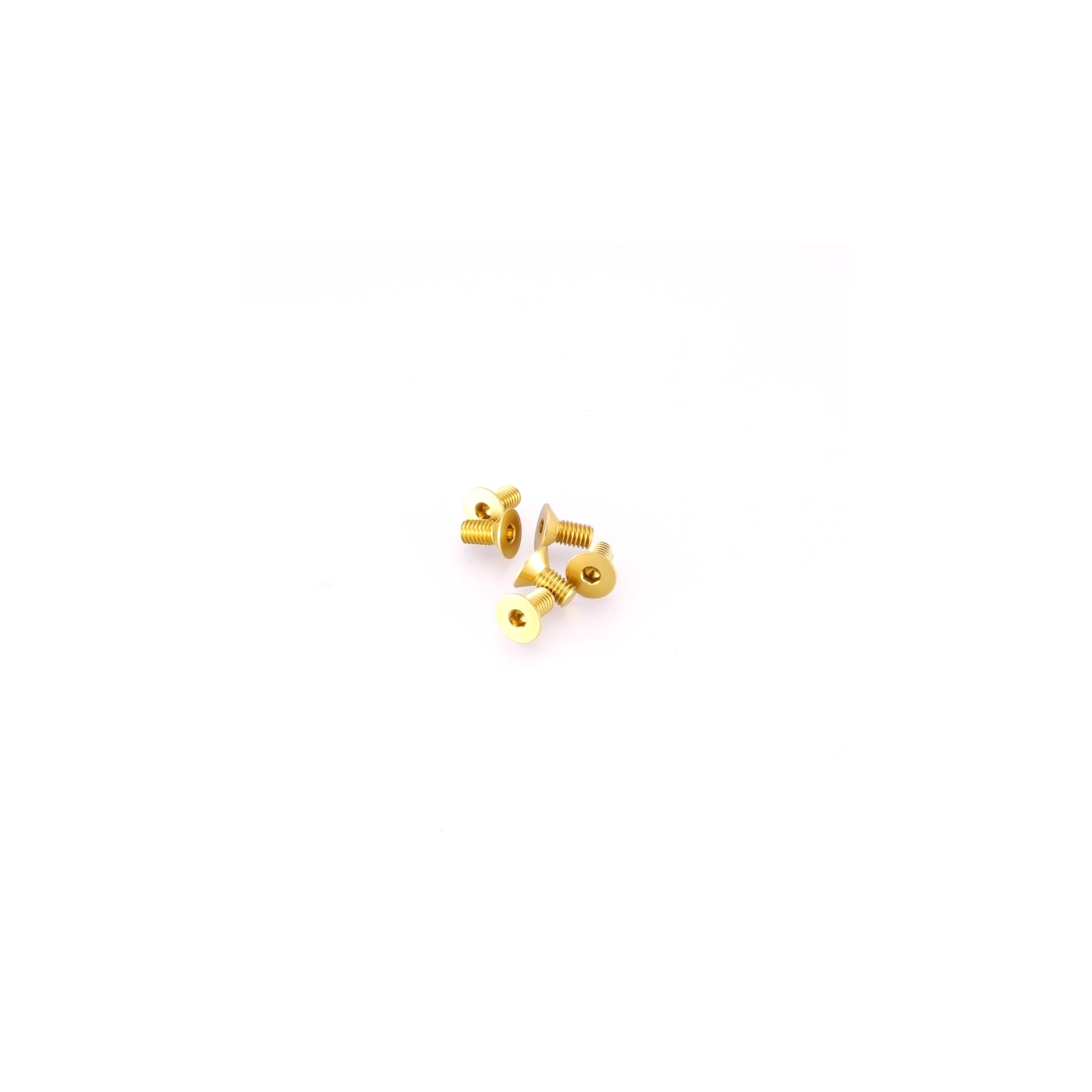 VITE M4X8 TESTA SVASATA  7075 (6pz) GOLD