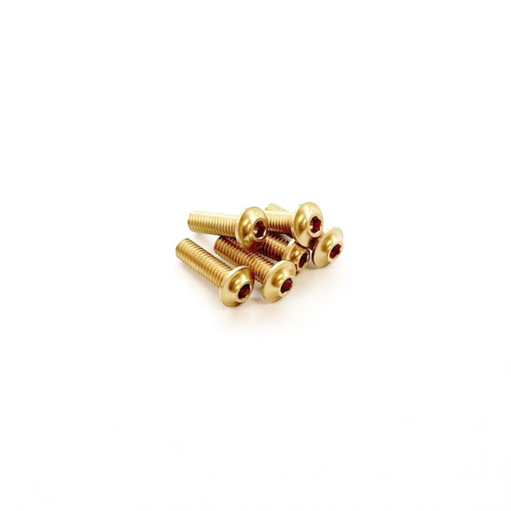 VITE M4x14 TESTA SPECIAL BOTTOM ERGAL 7075 - 6pz - GOLD